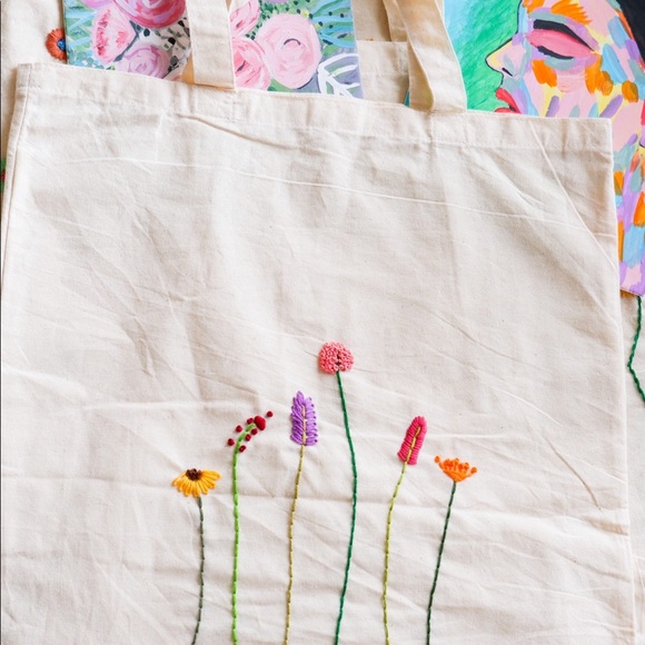 COPY - Handmade canvas tote bag - Picture 4 of 5